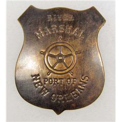 2903 - NEW ORLEANS RIVER MARSHAL BRASS BADGE