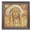 Image 1 : "INDIAN CHIEF" - ORIGINAL OIL ON CANVAS