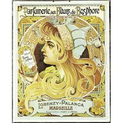 Lot 205: French Art Nouveau Perfume Poster