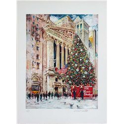 Kamil Kubik, NYSE at Xmas, Signed Serigraph