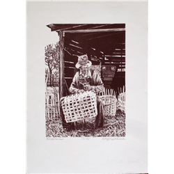 Gregory Johnson, Basketman, Signed Litho