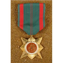 U.S. VIETNAM SERVICE MEDAL & RIBBON STARBURST IN GILT