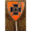Image 2 : ORIG. NAZI IRON CROSS & SWASTIKA SHIELD STICKPIN GESCH