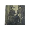Image 1 : ET0523120033 TIN TYPE 2 YOUNG MEN WITH CIGARS 3.5 X 2.5