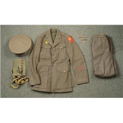 WWII US Marines Uniform Jacket, Pants, Cap, 1942