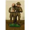 Image 1 : 1930'S DOUGHBOY WITH WOUNDED COMRADE DIECAST GREY IRON