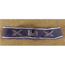 ORIGINAL NAZI WEST EMBROIDED CUFF TITLE