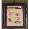 Image 1 : 6 WWII INSIGNIAS IN FRAME FROM EACH FAMILY MEMBER