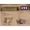 Image 3 : 6 WWII INSIGNIAS IN FRAME FROM EACH FAMILY MEMBER