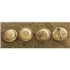 Image 1 : 4 Virginia State Militia Gilt Buttons Pre Civil War