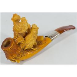 ET0523120026 Meerschaum Carved Pipe with Fitted Case de