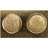 Image 1 : 2 Maryland State Seal Gilt Buttons Civil War