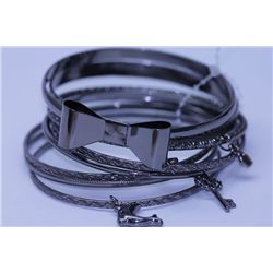 8 PCS SET BLACK BRASS BANGLES METAL BRASS