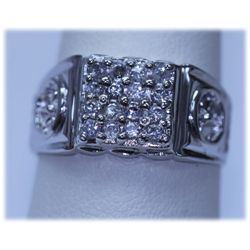 29.60 CTW CZ RING .925 STERLING SILVER