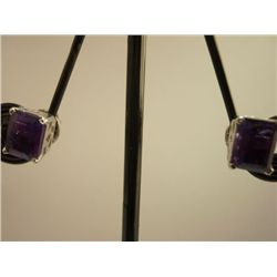 14.25 CTW AMETHYST EARRING .925 STERLING SILVER