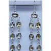 Image 1 : 28.85 CTW CITRINE EARRINGS .925 STERLING SILVER