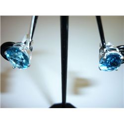 18.50 CTW BLUE TOPAZ EARRING .925 STERLING SILVER