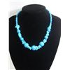 Image 1 : 300CTW BLUE TURQUOISE NECKLACE; SIZE-18INCH