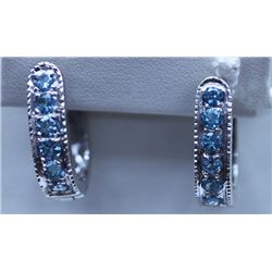 33.80 CTW BLUE TOPAZ EARRING .925 STERLING SILVER
