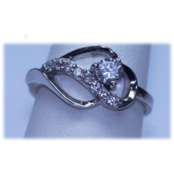 14.85 CTW CZ RING .925 STERLING SILVER