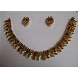 160.20 CTW GOLD PLATED EMERALD/RUBY/SAPPHIRE SET