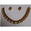 Image 1 : 160.20 CTW GOLD PLATED EMERALD/RUBY/SAPPHIRE SET