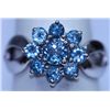 Image 1 : 27.40 CTW BLUE TOPAZ RING .925 STERLING SILVER