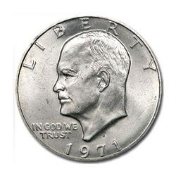 Eisenhower Dollar 1971-S Silver BU