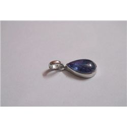 14.10 CTW TANZANITE PENDANT .925 STERLING SILVER