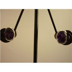 14.25 CTW GARNET EARRING .925 STERLING SILVER