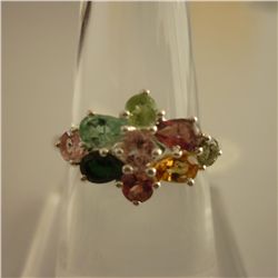 24.55 ctw.SEMIPRECIOUS RING .925 STERLING SILVER