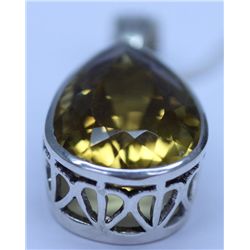 43.75 CTW CITRINE PENDANT .925 STERLING SILVER