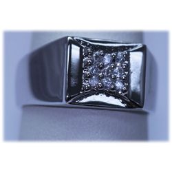 22.10 CTW CZ RING .925 STERLING SILVER