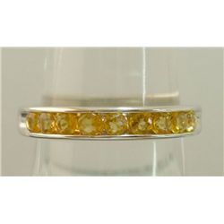 12.50 CTW CITRINE RING .925 STERLING SILVER