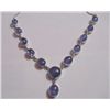 Image 1 : 127.50 CTW TANZANITE NECKLACE .925 STERLING SILVER