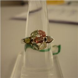 25.09 ctw,SEMIPRECIOUS RING .925 STERLING SILVER