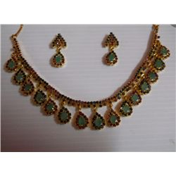 229.15 CTW GOLD PLATED EMERALD/RUBY/SAPPHIRE SET
