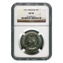 Certified Commemorative Half Dollar Missouri AU58 NGC