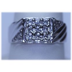 21.10 CTW CZ RING .925 STERLING SILVER