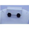 Image 1 : 19.45 CTW SAPPHIRE EARRINGS  .925 STERLING SILEVR
