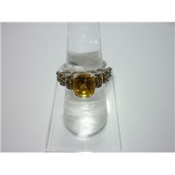 NATURAL 28.00 CTW SEMI PRECIOUS RING .925 STERLING SILV