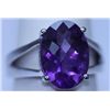 Image 1 : 21.25 CTW AMETHYST RING .925 STERLING SILVER