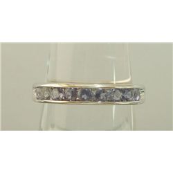 12.50 CTW TANZANITE RING .925 STERLING SILVER