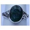 22.10 CTW EMERALD  RING .925 STERLING SILVER