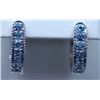 32.50 CTW BLUE TOPAZ EARRING .925 STERLING SILVER