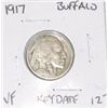 Image 1 : 1917 BUFFALO *KEY DATE* NICKEL RED BOOK VALUE IS $12.00 *NICE EARLY VERY FINE GRADE*!!