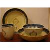 A Late 18th Century Chinese Export Tea Bowl and Saucer, crested, and a matching cup and saucer, (...