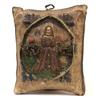 Image 1 : A Mid/Late 17th Century Raised Work Cushion, initialed 'EM' (?), decorated a lady within an oval...