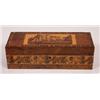 Image 1 : A 19th Century Tunbridgeware Rectangular Box, the hinged lid inlaid flowers and a building amongs...