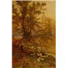Image 1 : C*** Earle, sheep by a stream with a church, watercolour, signed, 35 x 23 cm £40-60...